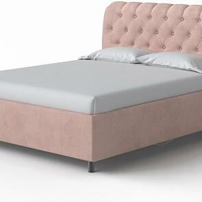 Кровать Chester Tall велюр teddy 014 шоколадный бисквит 1800x2000, изголовье мягкое
