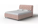Кровать Chester Tall велюр teddy 014 шоколадный бисквит без П/М 180x200, без ортопедического основания, изголовье мягкое