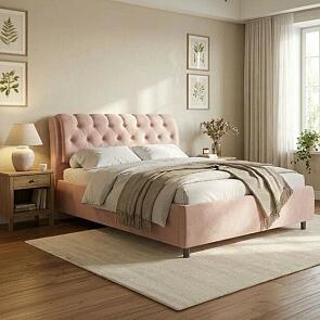 Кровать Chester Tall Teddy 014 Шоколадный бисквит 90-200