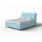 Кровать Chester Tall велюр teddy 028 морозная свежесть без подъёмного механизма 1600x2000, без ортопедического основания, изголовье мягкое