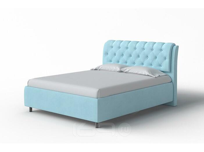 Кровать Chester Tall велюр teddy 028 морозная свежесть 1800x2000, изголовье мягкое