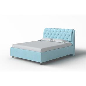 Кровать Chester Tall велюр teddy 028 морозная свежесть 1800x2000, изголовье мягкое