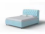 Кровать Chester Tall велюр teddy 028 морозная свежесть без П/М 180x200, без ортопедического основания, изголовье мягкое