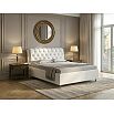 Кровать Chester Tall велюр teddy 300 снежный 900x2000, изголовье мягкое