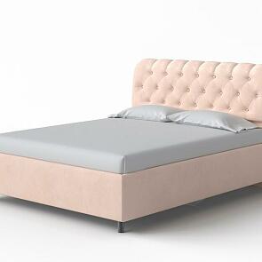 Кровать Chester Tall велюр teddy 304 тауп 1800x2000, изголовье мягкое