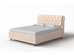 Кровать Chester Tall велюр teddy 304 тауп без П/М 90x200, без ортопедического основания, изголовье мягкое