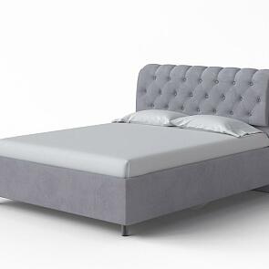 Кровать Chester Tall велюр teddy 318 мокрый асфальт 800x2000, изголовье мягкое