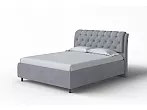 Кровать Chester Tall велюр teddy 318 мокрый асфальт без П/М 80x200, без ортопедического основания, изголовье мягкое