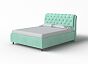 Кровать Chester Tall велюр teddy 337 мятный 1200x2000, изголовье мягкое