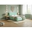 Кровать Chester Tall велюр teddy 337 мятный 1200x2000, изголовье мягкое