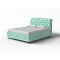 Кровать Chester Tall велюр teddy 337 мятный без подъёмного механизма 1800x2000, без ортопедического основания, изголовье мягкое