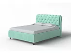 Кровать Chester Tall велюр teddy 337 мятный без П/М 180x200, без ортопедического основания, изголовье мягкое