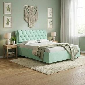 Кровать Chester Tall Teddy 337 Мятный 80-200