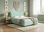 Кровать Chester Tall велюр teddy 337 мятный 800x2000, изголовье мягкое