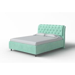 Кровать Chester Tall велюр teddy 337 мятный 900x2000, изголовье мягкое