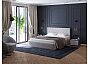 Кровать Fresco Plus рогожка nice кремовый без П/М 1400x2000, ортопедическое основание, изголовье мягкое