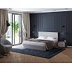 Кровать Fresco Plus рогожка nice кремовый без П/М 900x2000, изголовье мягкое