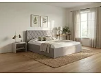 Кровать Fresco Plus рогожка nice латте без П/М 120x200, изголовье мягкое