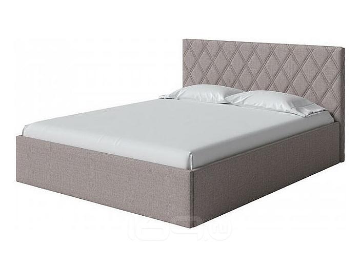 Кровать Fresco Plus рогожка nice латте без П/М 1600x2000, ортопедическое основание, изголовье мягкое