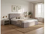 Кровать Fresco Plus рогожка nice латте без П/М 90x200, изголовье мягкое