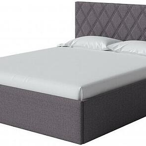 Кровать Fresco Plus рогожка nice мокко без П/М 1400x2000, ортопедическое основание, изголовье мягкое