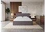 Кровать Fresco Plus рогожка nice мокко без П/М 1400x2000, ортопедическое основание, изголовье мягкое