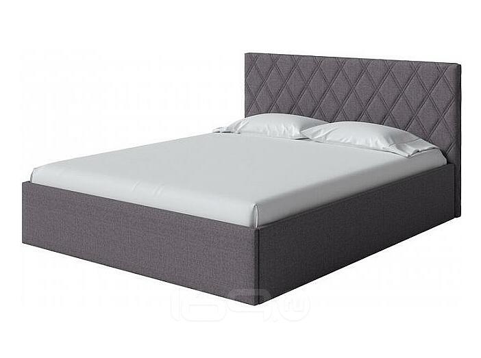 Кровать Fresco Plus рогожка nice мокко без П/М 1600x2000, ортопедическое основание, изголовье мягкое