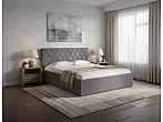 Кровать Fresco Plus рогожка nice мокко без П/М 90x200, изголовье мягкое