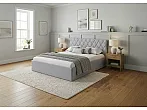 Кровать Fresco Plus рогожка nice серебряный без П/М 120x200, изголовье мягкое