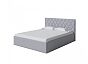 Кровать Fresco Plus рогожка nice серебряный без П/М 1400x2000, ортопедическое основание, изголовье мягкое