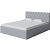 Кровать Fresco Plus рогожка nice серебряный без П/М 1600x2000, ортопедическое основание, изголовье мягкое