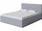Кровать Fresco Plus рогожка nice серебряный без П/М 1600x2000, ортопедическое основание, изголовье мягкое