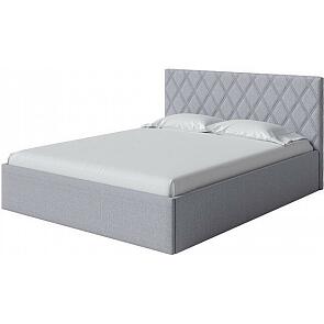 Кровать Fresco Plus рогожка nice серебряный без П/М 1600x2000, ортопедическое основание, изголовье мягкое