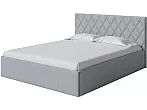 Кровать Fresco Plus рогожка nice серебряный без П/М 180x200, изголовье мягкое