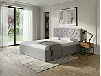Кровать Fresco Plus рогожка nice серебряный без П/М 90x200, изголовье мягкое