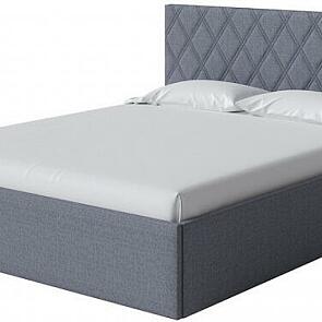 Кровать Fresco Plus рогожка nice серый без П/М 1600x2000, ортопедическое основание, изголовье мягкое