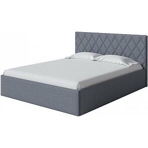 Кровать Fresco Plus рогожка nice серый без П/М 1600x2000, ортопедическое основание, изголовье мягкое