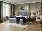 Кровать Fresco Plus рогожка nice серый без П/М 90x200, изголовье мягкое