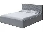 Кровать Fresco Plus велюр ultra осенний туман без П/М 160x200, изголовье мягкое
