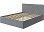 Кровать Fresco Plus велюр ultra осенний туман без П/М 1600x2000, ортопедическое основание, изголовье мягкое