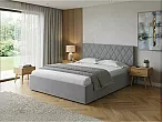 Кровать Fresco Plus велюр ultra осенний туман без П/М 90x200, изголовье мягкое