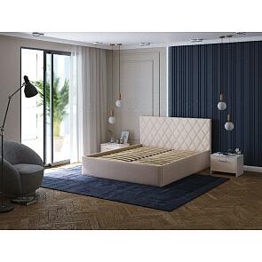 Кровать Fresco Plus велюр ultra суфле без П/М 1200x2000, ортопедическое основание, изголовье мягкое