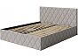 Кровать Fresco с бельевым ящиком рогожка nice кремовый 1200x2000, изголовье мягкое