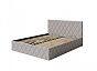 Кровать Fresco с бельевым ящиком рогожка nice кремовый 1600x2000, изголовье мягкое