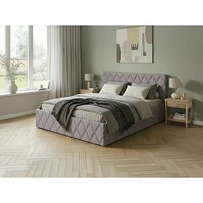 Кровать Fresco с бельевым ящиком рогожка nice латте 900x2000, изголовье мягкое