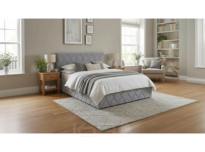 Кровать Fresco с бельевым ящиком Nice Серебряный 120-200