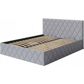 Кровать Fresco с бельевым ящиком рогожка nice серебряный 1200x2000, изголовье мягкое