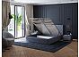 Кровать Fresco с бельевым ящиком рогожка nice серый 1200x2000, изголовье мягкое
