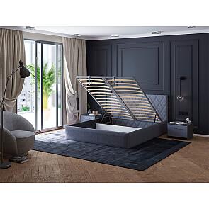 Кровать Fresco с бельевым ящиком Nice Серый 140-200