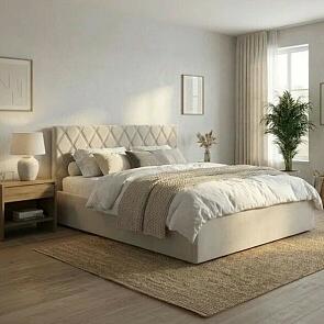 Кровать Fresco с бельевым ящиком Ultra Песочный 120-200